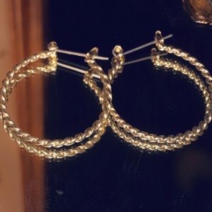 14 karat gold hoops brand new.